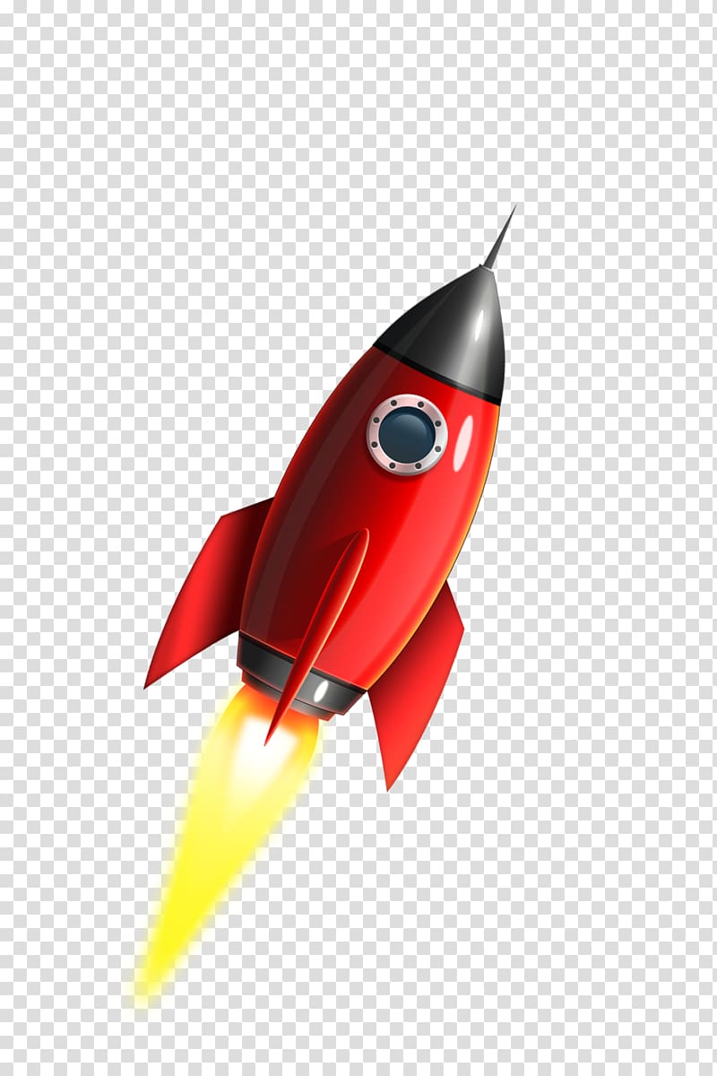 red spaceship , Rocket Icon, rocket transparent background PNG clipart