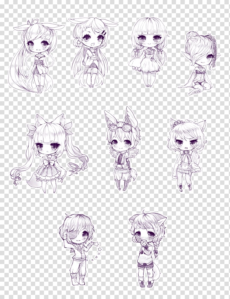 Chibi Drawing Anime How to Draw Manga Sketch, Chibi transparent background PNG clipart