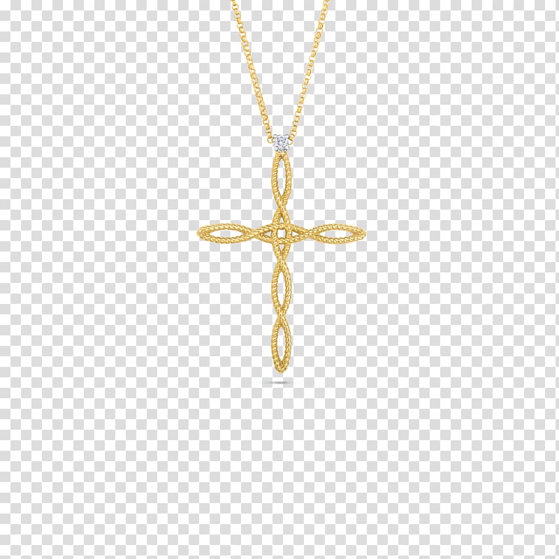 Charms & Pendants Gold Cufflink Cross necklace, golden chain transparent background PNG clipart