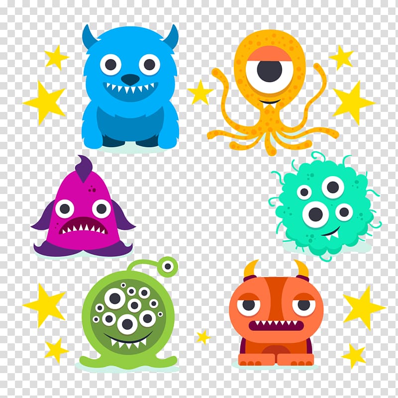 monster illustrations, Monster Cartoon Illustration, Monster collection transparent background PNG clipart