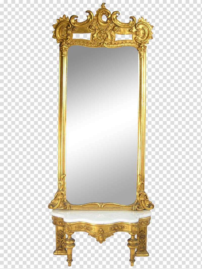 Bedside Tables Mirror Pier glass Rococo, antique tables transparent background PNG clipart