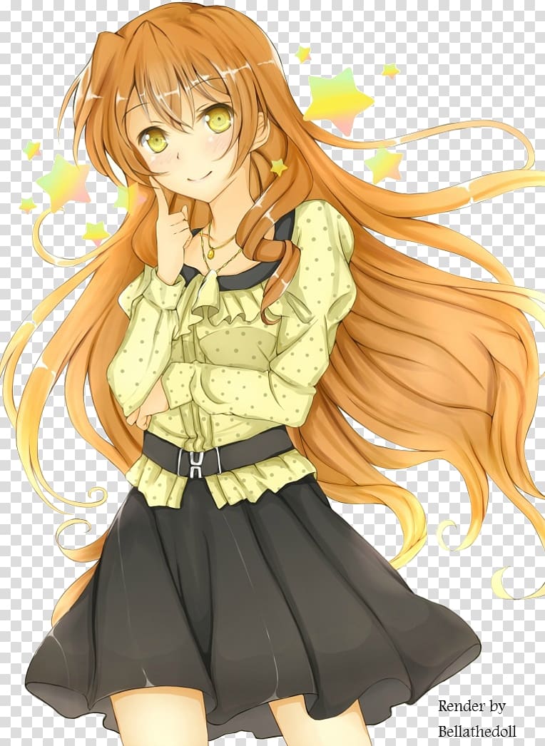 Golden Time Anime Dress Art, Anime transparent background PNG clipart