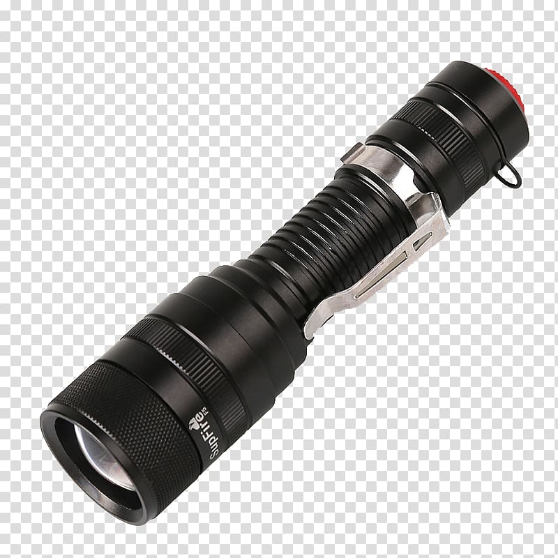 Battery charger Flashlight Light-emitting diode Rechargeable battery, F5 telescopic focusing flashlight transparent background PNG clipart