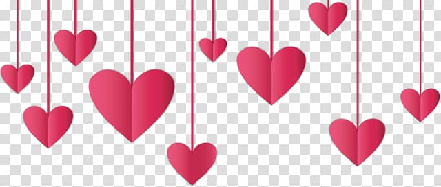 hanging hearts transparent background PNG clipart