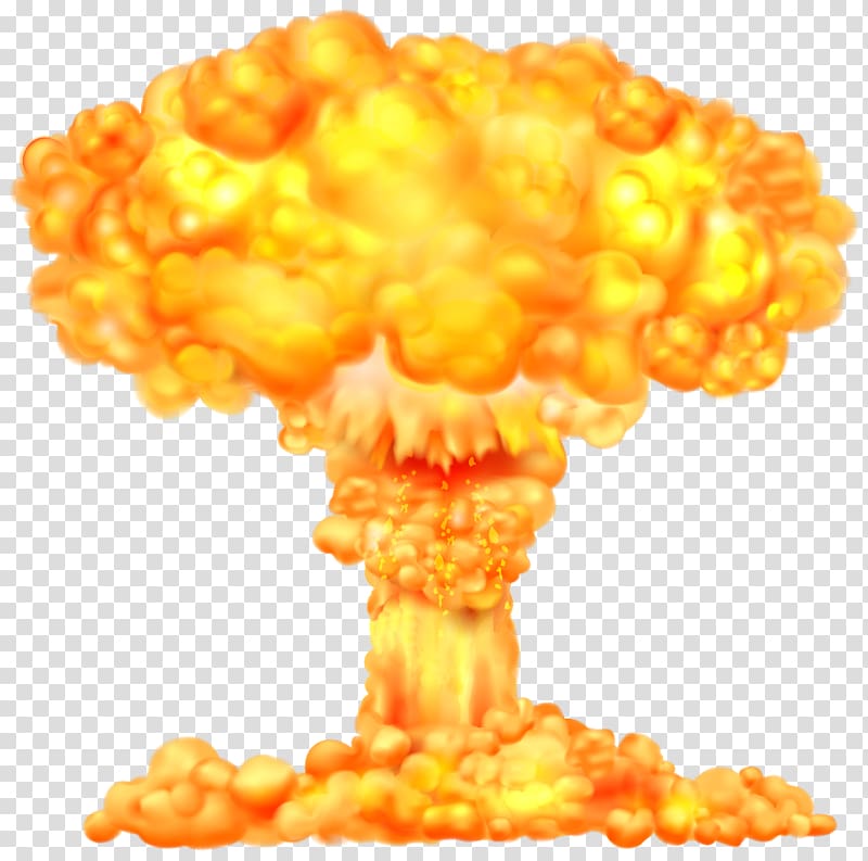 yellow explosion illustration, Explosion Mushroom cloud , bomb transparent background PNG clipart