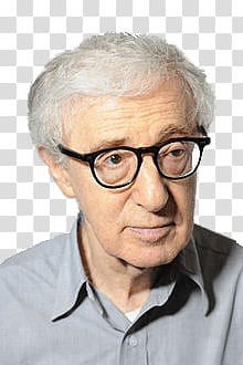 man wearing eyeglasses, Woody Allen transparent background PNG clipart
