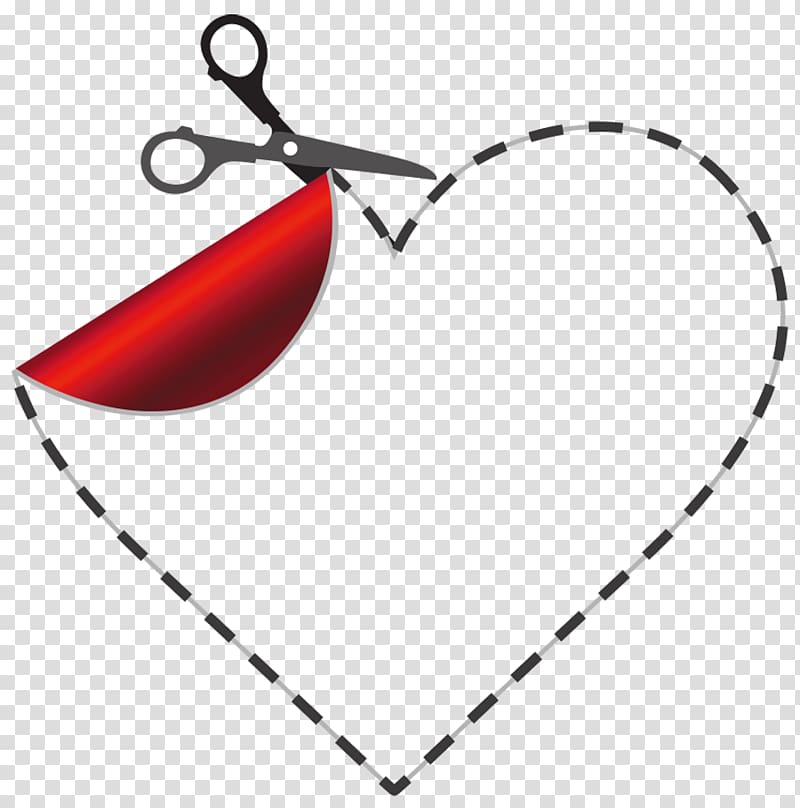 red heart illustration, Chest pain The Heart Knows Something Different: Teenage Voices from the Foster Care System Myocardial infarction Cardiovascular disease, Heart with Scissors transparent background PNG clipart