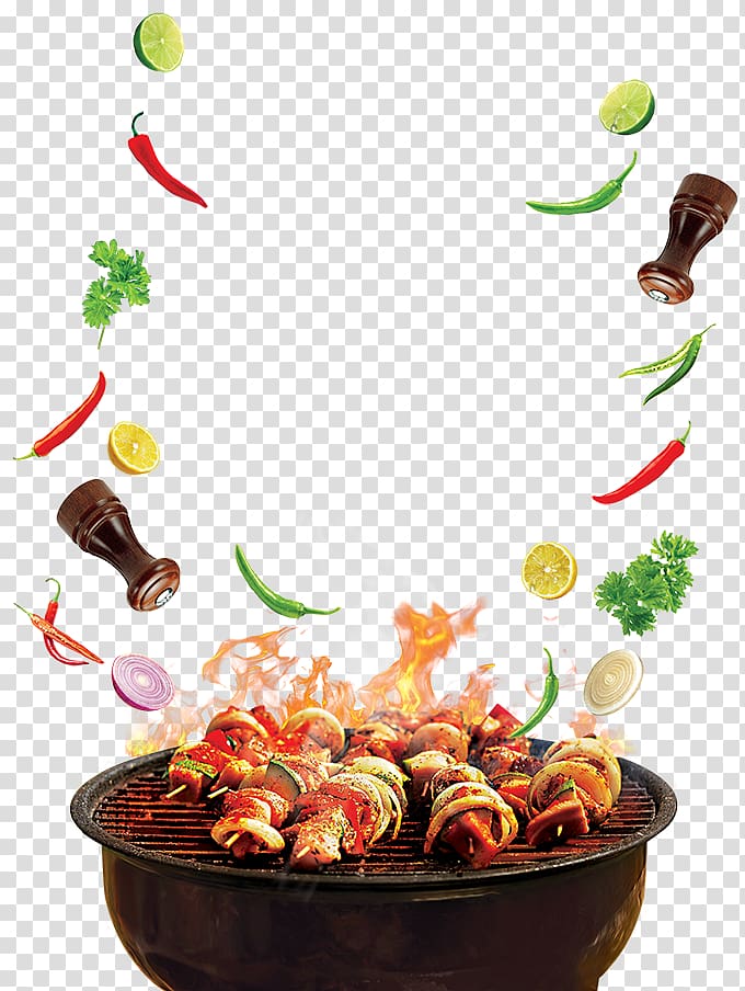 Barbecue Churrasco Skewer, Pepper Pot transparent background PNG clipart