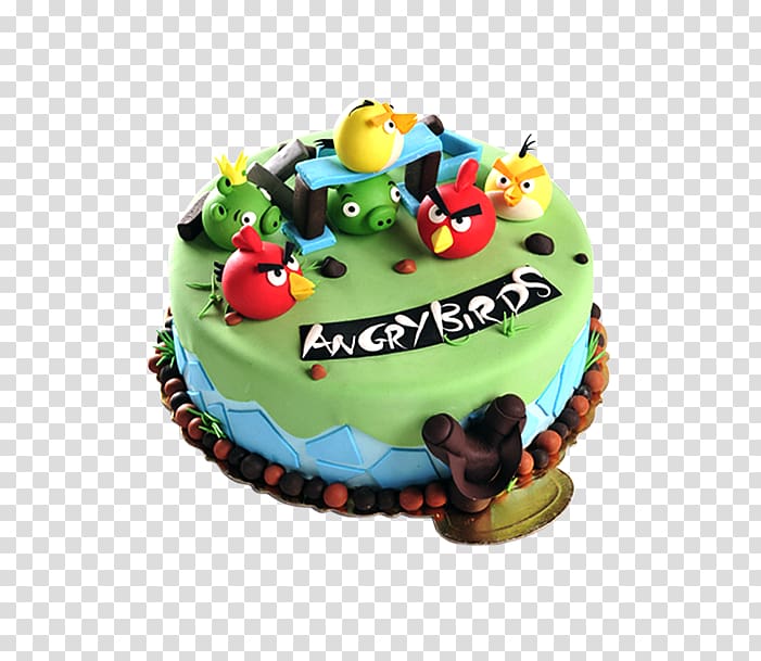 Birthday cake Torte Bird, Angry Birds Cake transparent background PNG clipart