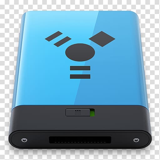 square teal and black wireless device, electronic device gadget multimedia electronics accessory, Blue Firewire B transparent background PNG clipart