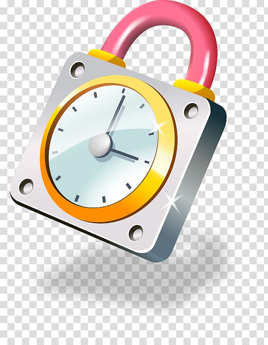 3D computer graphics Icon, pattern lock alarm transparent background PNG clipart