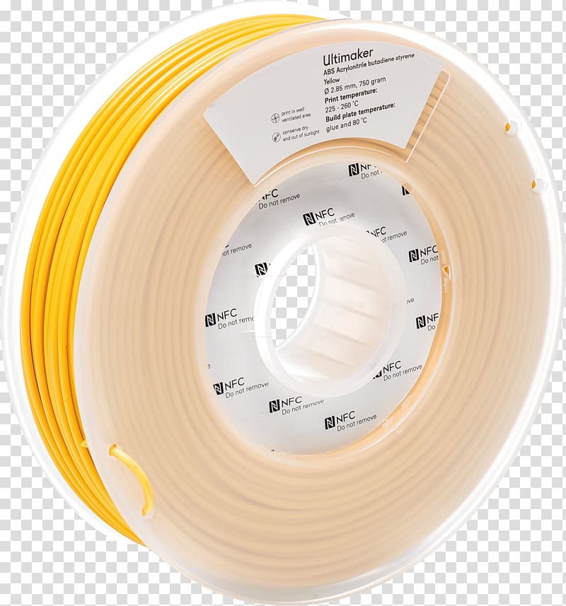 Ultimaker 3D printing filament Acrylonitrile butadiene styrene, printer transparent background PNG clipart