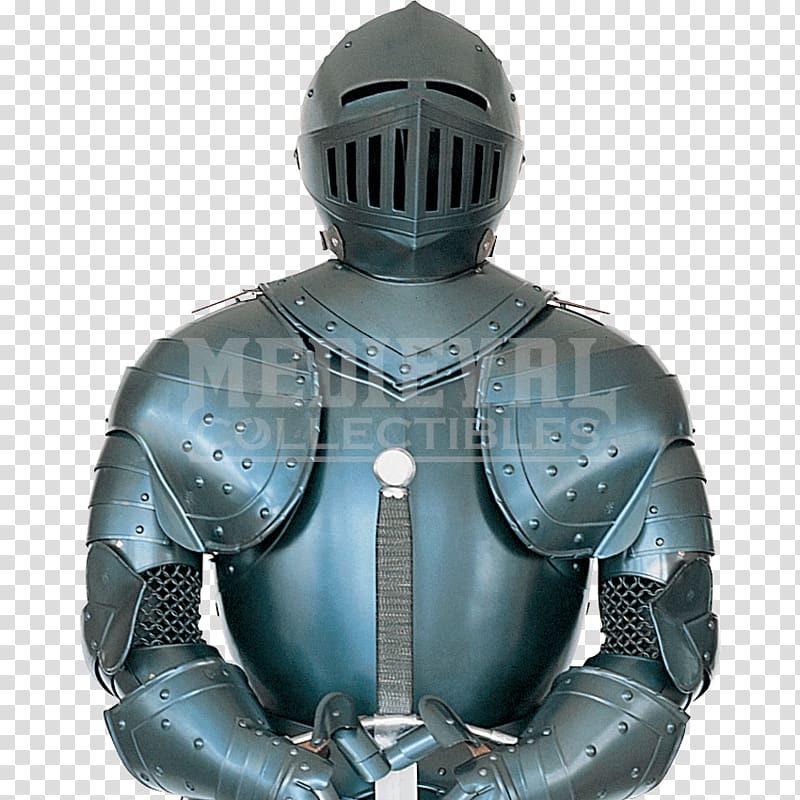 Plate armour Knight Components of medieval armour Historical reenactment, armour transparent background PNG clipart