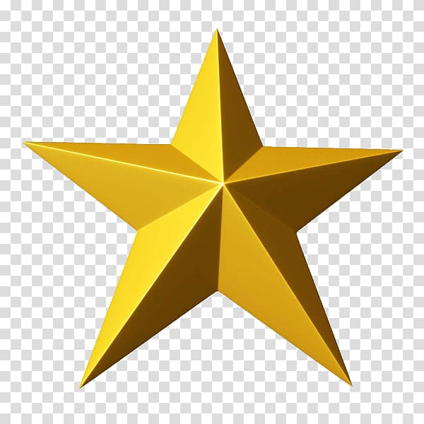 gold star illustration, Star , 3D Gold Star transparent background PNG clipart
