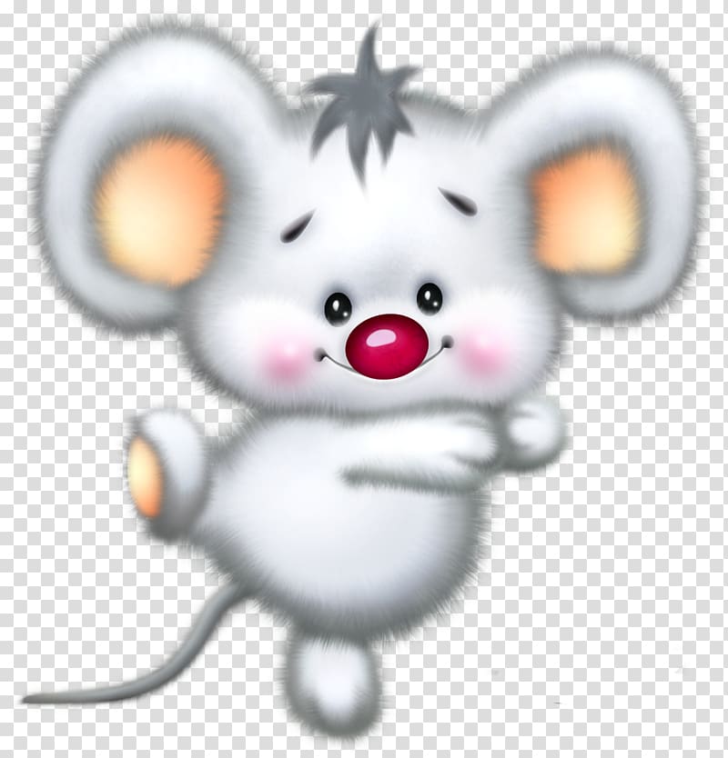 Sniffles Computer mouse Cartoon, Cute White Mouse Cartoon , grey rat illustration transparent background PNG clipart