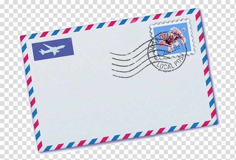 Paper Postage Stamps Airmail Envelope, Envelope transparent background PNG clipart