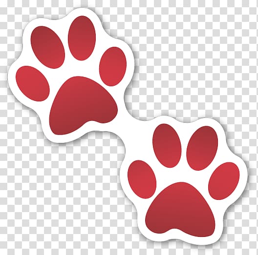 Emojipedia Paw Dog Sticker, bloody footprint transparent background PNG clipart