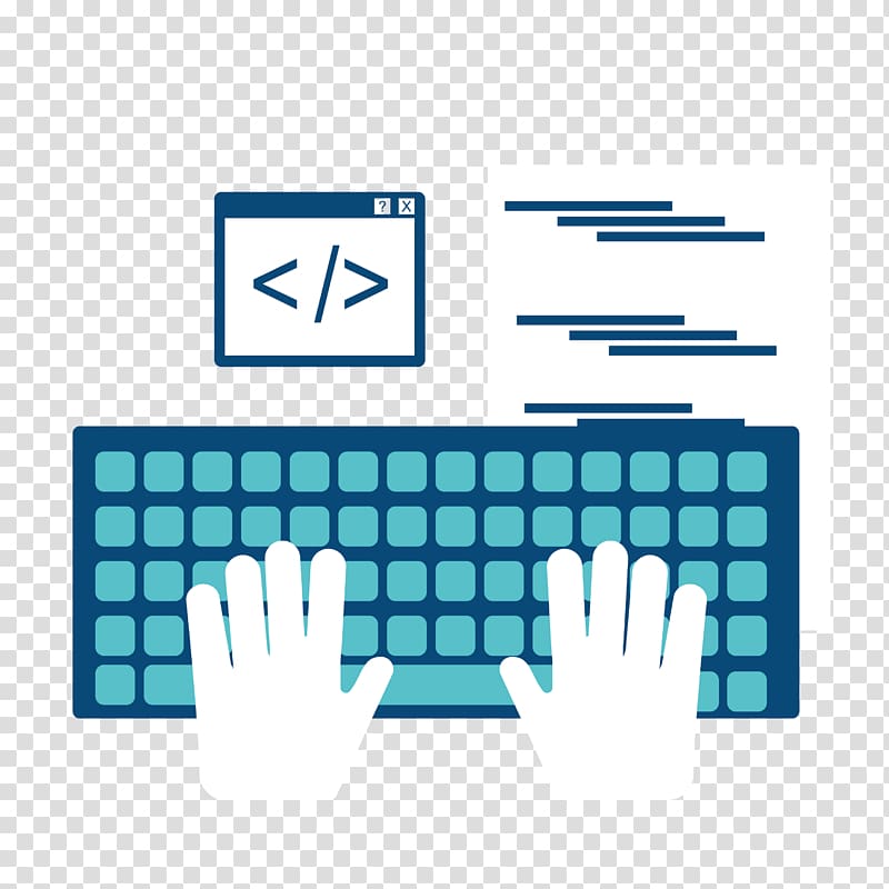 hands on keyboard illustration, Digital marketing Business Service Brand, Computer Programming transparent background PNG clipart