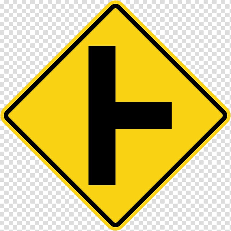 Rail transport Traffic sign Three-way junction Warning sign, Traffic Signs transparent background PNG clipart