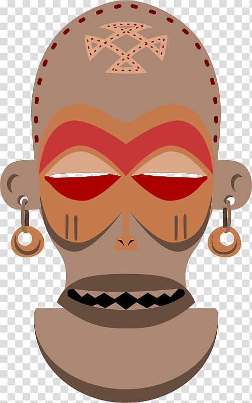 Traditional African masks , african transparent background PNG clipart