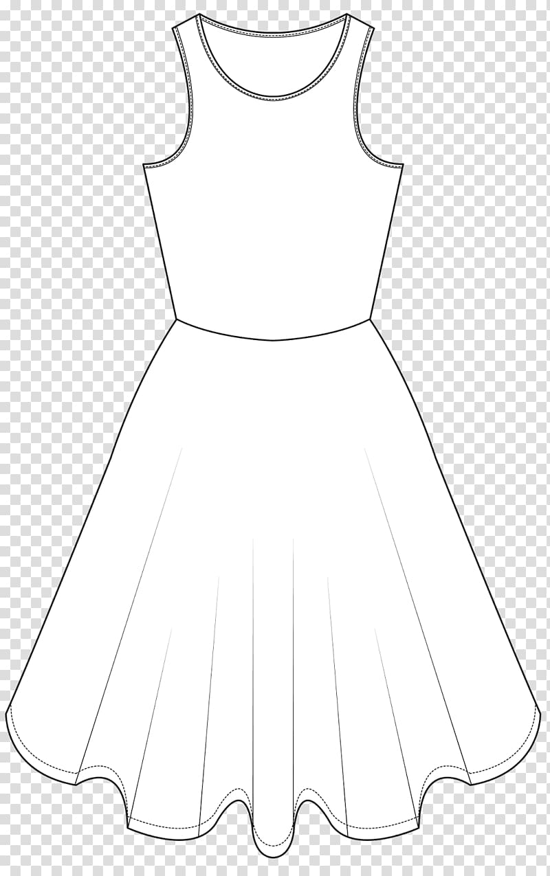 Line art Dress White Sleeve Costume, new dress pattern transparent background PNG clipart