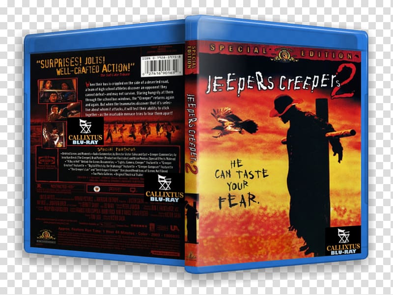 YouTube Jeepers Creepers DVD Metro-Goldwyn-Mayer Film, Jeepers Creepers transparent background PNG clipart