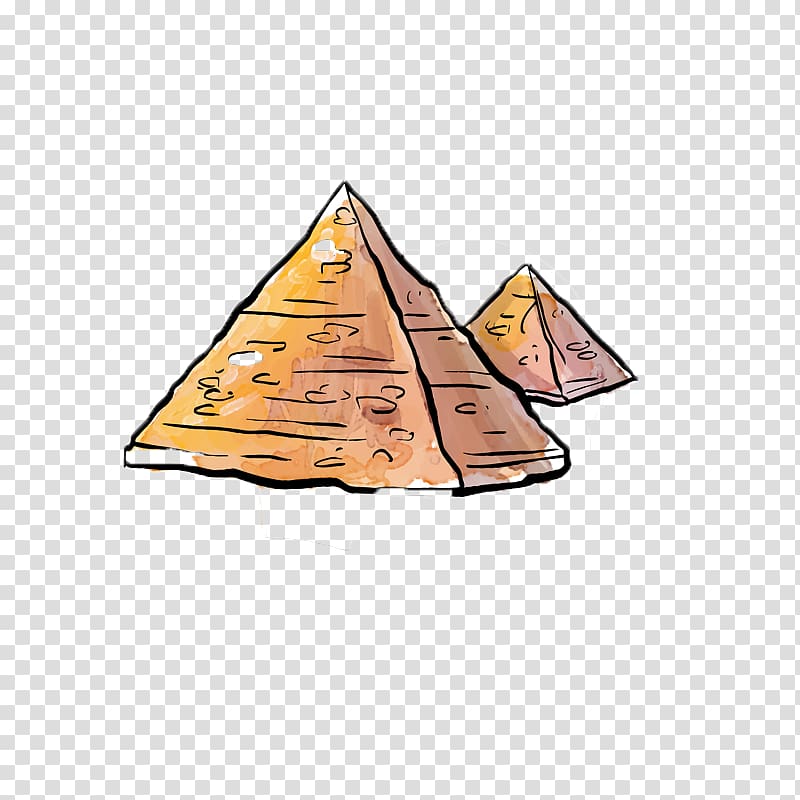 Egyptian pyramids De Piramides, Cartoon pyramid transparent background