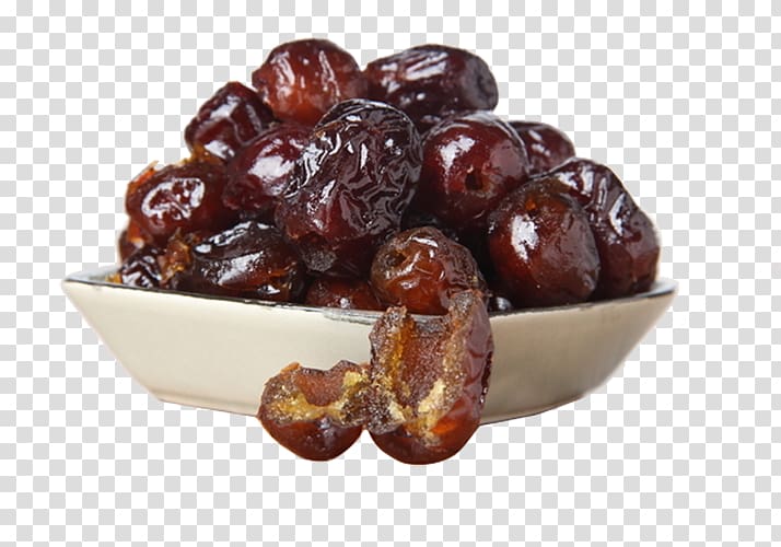 Donkey-hide gelatin Indian Jujube Food Sweetness, The sweet dates on the plate transparent background PNG clipart