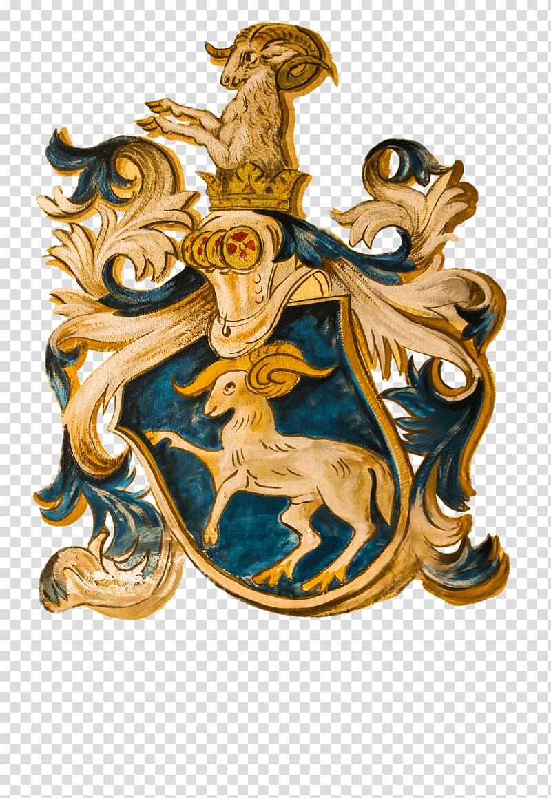 brown goat painting, Coat Of Arms Zodiac Sign Aries transparent background PNG clipart