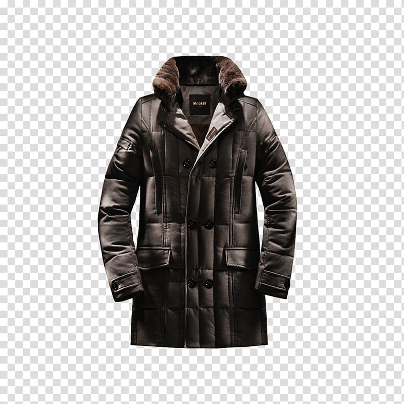 Leather jacket Overcoat Itochu Moorer Spa, fur collar coat transparent background PNG clipart