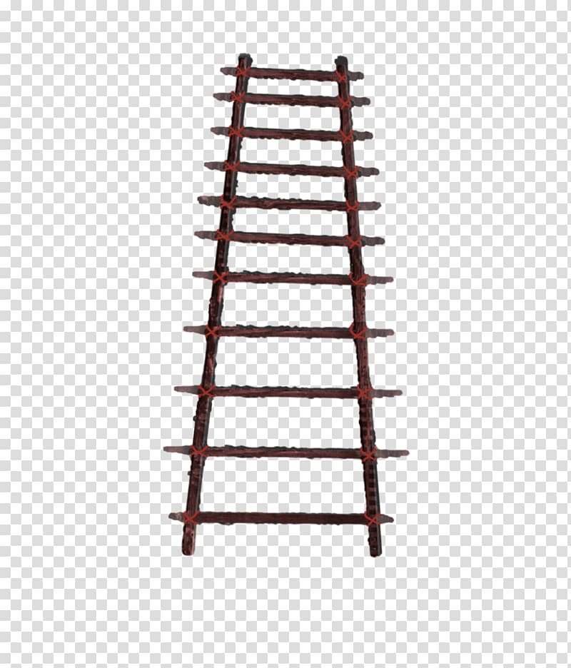 Ladder Icon, Brown simple ladder decorative pattern transparent background PNG clipart