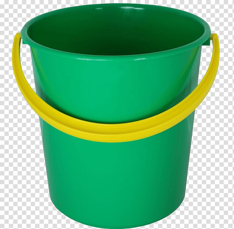 Bucket Plastic, Plastic Green Bucket transparent background PNG clipart