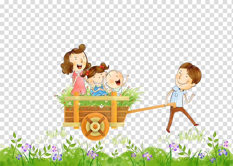 Family Mother Love Parent Happiness, Cartoon family transparent background PNG clipart