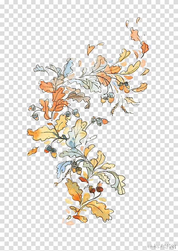 brown leaf illustration, Watercolour Flowers Watercolor: Flowers Watercolor painting, Watercolor flowers transparent background PNG clipart