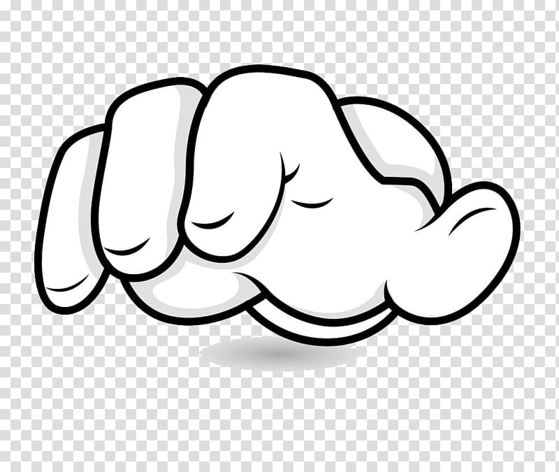 Cartoon Drawing Hand , White cartoon style finger direction transparent background PNG clipart