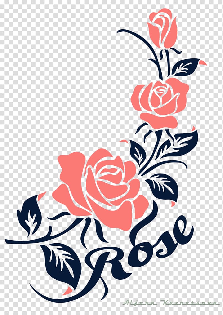 Floral design Stencil Drawing, rose transparent background PNG clipart