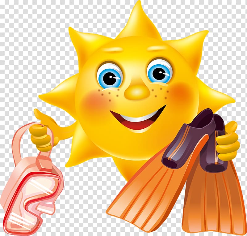 Smiley Emoticon Vacation , Sun would transparent background PNG clipart
