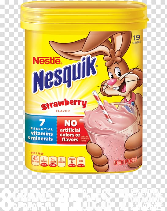 Drink mix Chocolate milk Breakfast cereal Nesquik, milk transparent background PNG clipart