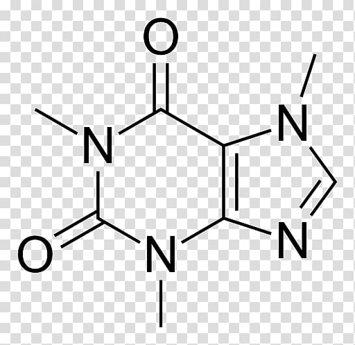 Tea Caffeine Theobromine Metilxantina Chemical structure, tea transparent background PNG clipart