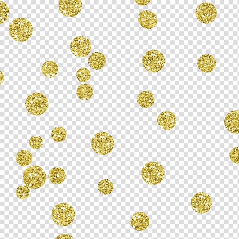 ps floating material floats ,gold dots transparent background PNG clipart
