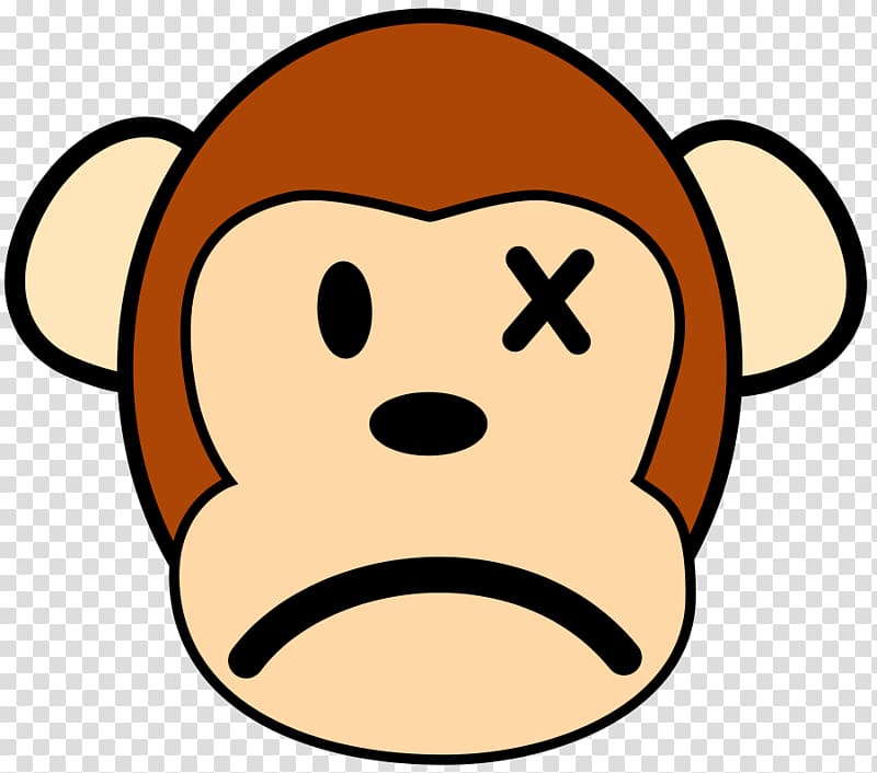The Evil Monkey , Cartoon Angry Face transparent background PNG clipart