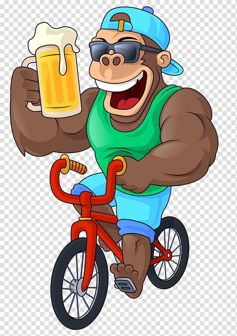 Bicycle Pedals Pub crawl Party bike Pedaal, gorilla transparent background PNG clipart