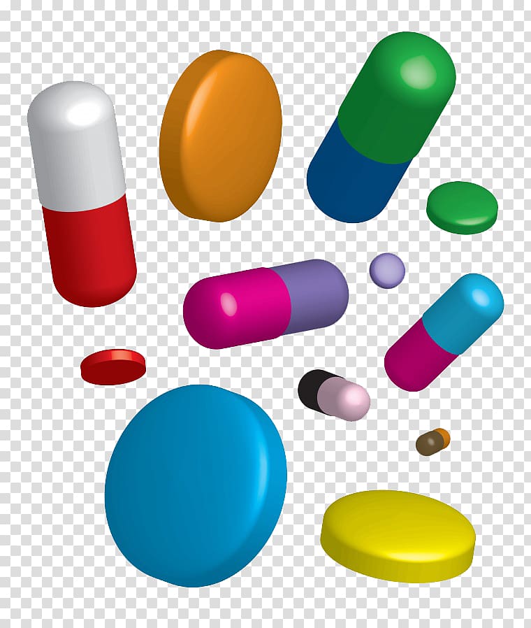 Pharmaceutical drug Cough Tablet Allergy Antihistamine, Colored pills transparent background PNG clipart