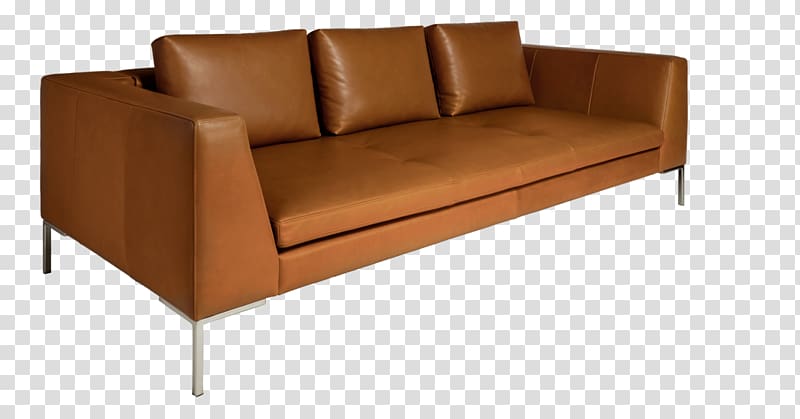 Couch Aniline leather Sofa bed Furniture Habitat, chair transparent background PNG clipart