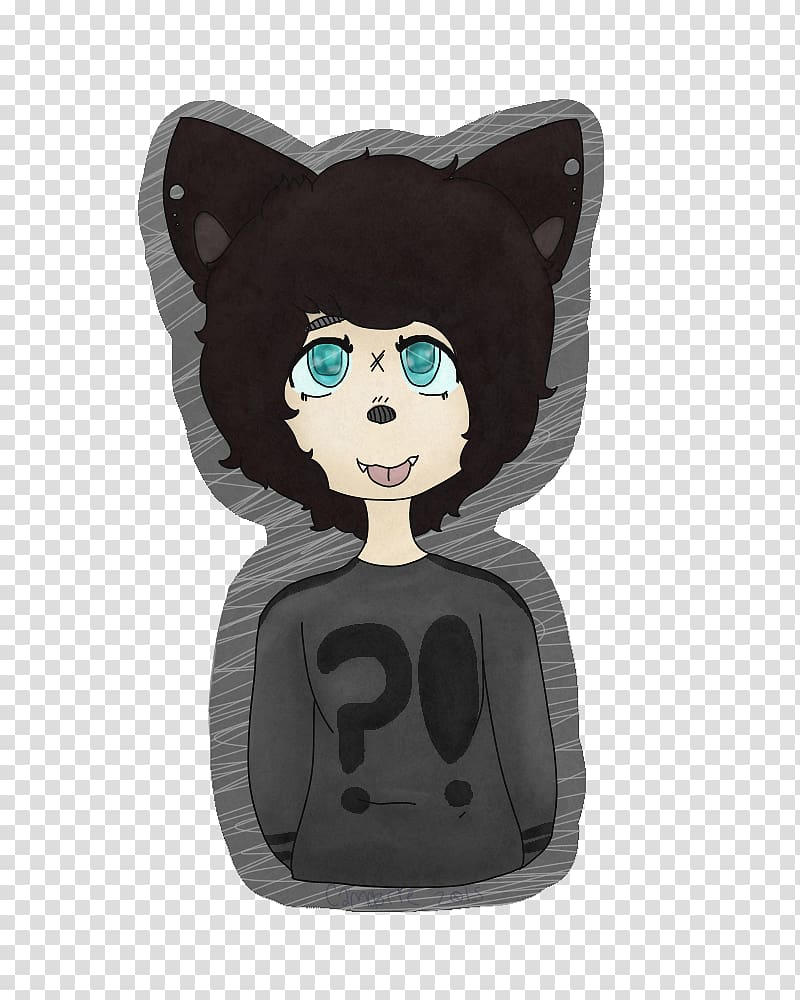 Cat Cartoon Snout Black M, alone man transparent background PNG clipart