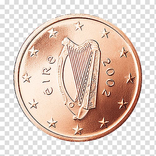 Ireland Euro coins 1 cent euro coin 5 cent euro coin, Coin transparent background PNG clipart