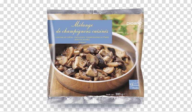 Flash freezing Muesli Picard Surgelés Mushroom Cuisine, letinous edodes transparent background PNG clipart