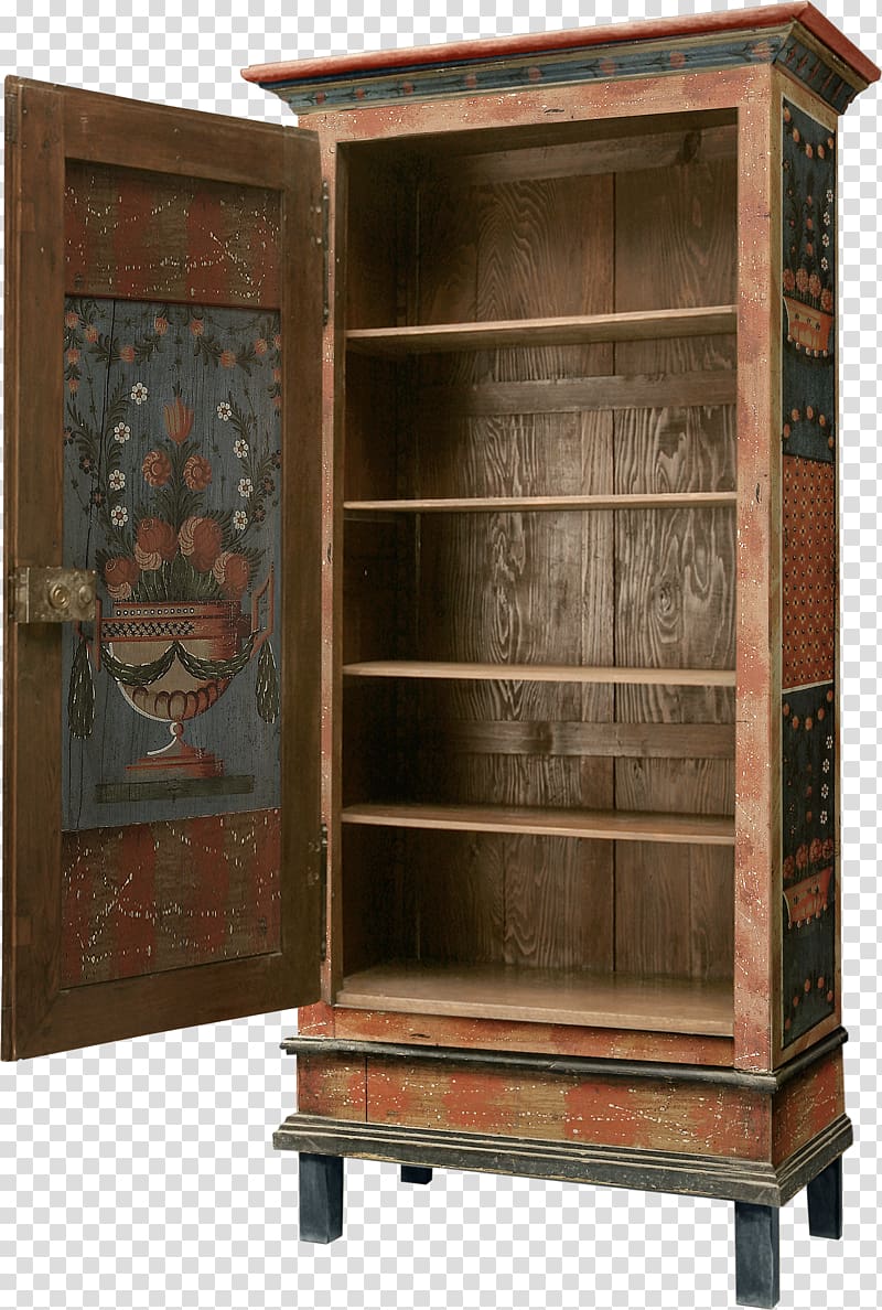 Cloakroom Wardrobe Furniture Cupboard Bookcase, Antique cupboards transparent background PNG clipart