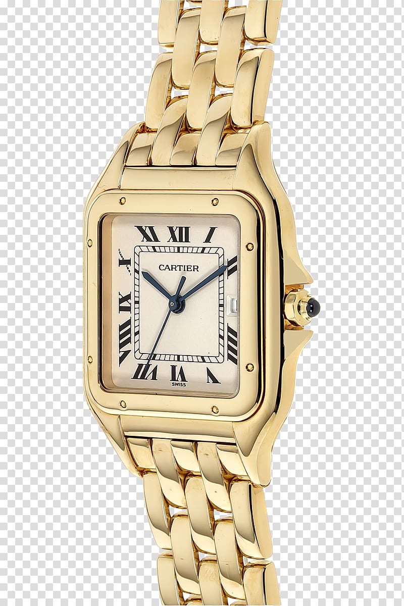 Watch strap Cartier Tank, watch transparent background PNG clipart