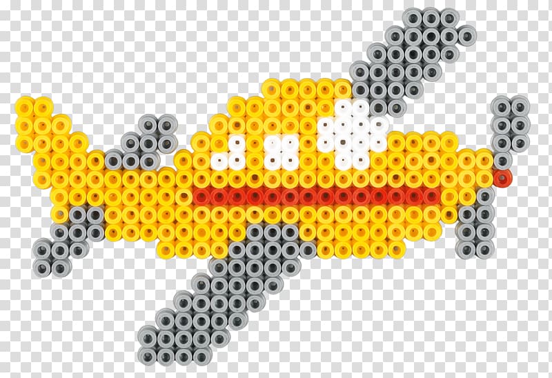Bead Pin Bügelperlen Airplane Cross-stitch, pyssla pokemon transparent background PNG clipart